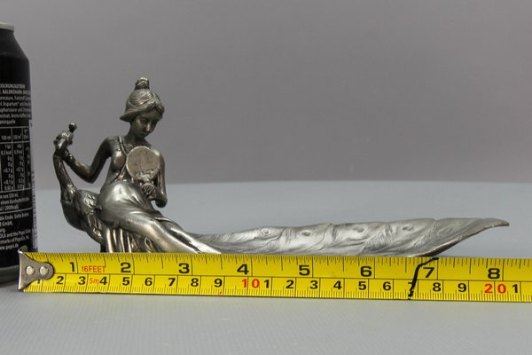 French Art Nouveau Style Pewter Vide Poche or Pin Tray, 1950s-KEG-1770742