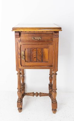 French Art Nouveau White Marble Bedside Cabinet, 1910s-RIU-1328435