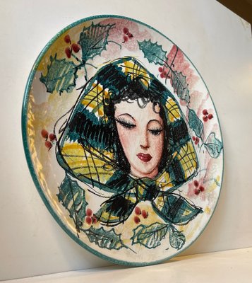 French Art Pottery Wall Plaque, 1960s-LCR-1366769