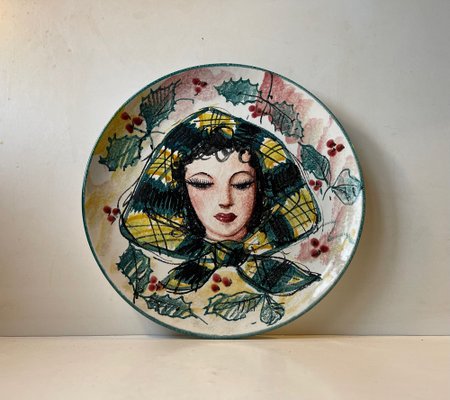 French Art Pottery Wall Plaque, 1960s-LCR-1366769