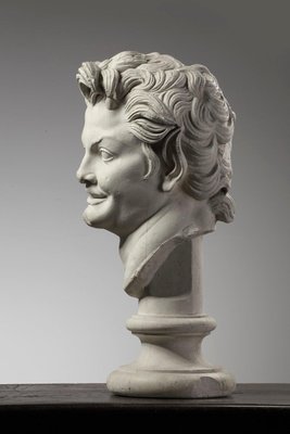 French Artist, Bust of Young Man, Early 20th Century, Plaster-TDA-1376344