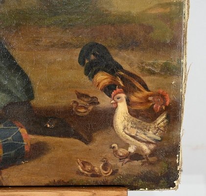 French Artist, Children's Games, 19th Century, Oil on Canvas-RVK-1818393