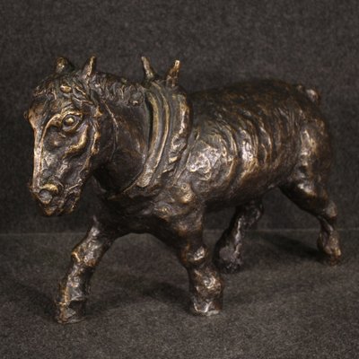 French Artist, Large Donkey Sculpture, 20th Century, Bronze-RP-1773197