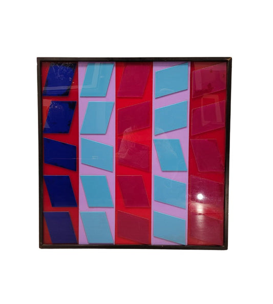 French Artist, Op Art Panels, 1970s, Fiberglass, Set of 2