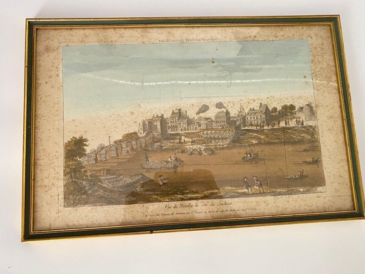 French Artist, Paris and Versailles, 18th Century, Engravings, Framed, Set of 4-UR-1409787