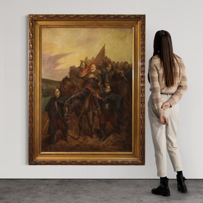 French Artist, Soldiers and Horse, 1880, Oil on Canvas-RP-1811010