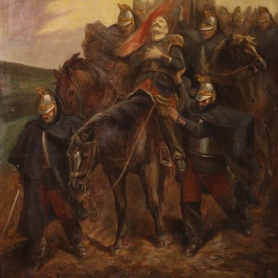 French Artist, Soldiers and Horse, 1880, Oil on Canvas-RP-1811010