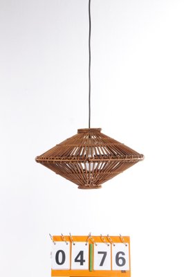 French Bamboo Hanging Lamp, 1960s-EZZ-1286566