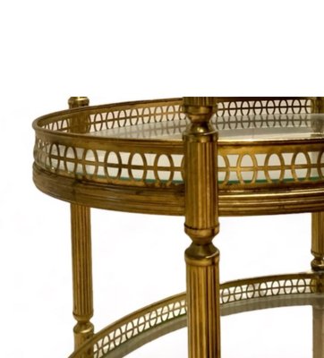 French Bar Cart in Brass and Glass from Maison Baguès, 1950s-DZY-1794456