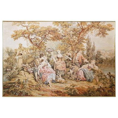 French Baroque Aubusson Style Wall Tapestry, 1960s-POM-857763