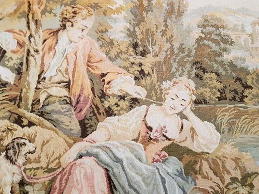 French Baroque Aubusson Style Wall Tapestry, 1960s-POM-857763