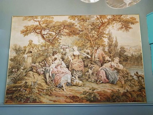 French Baroque Aubusson Style Wall Tapestry, 1960s-POM-857763