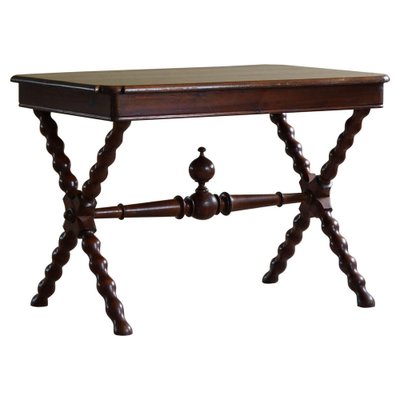 French Baroque Style Sculptural Desk in Stained Pine, 1890s-MXF-1378102