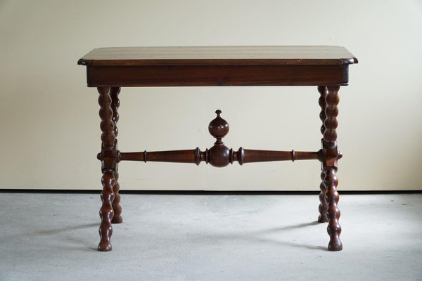 French Baroque Style Sculptural Desk in Stained Pine, 1890s-MXF-1378102