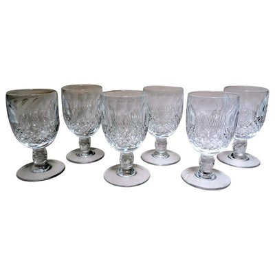 French Beaux-Art Style Ground Crystal Liqueur Glasses, 1920, Set of 6-QRS-1385435