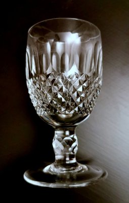 French Beaux-Art Style Ground Crystal Liqueur Glasses, 1920, Set of 6-QRS-1385435