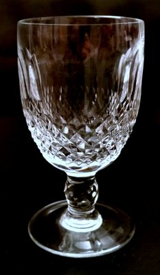 French Beaux-Art Style Ground Crystal Liqueur Glasses, 1920, Set of 6-QRS-1385435