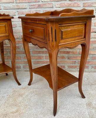 French Bedside Tables with a Drawer, 1900s, Set of 2-NOU-1440971