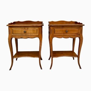 French Bedside Tables with a Drawer, 1900s, Set of 2-NOU-1440971