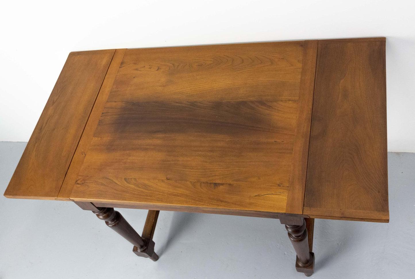 French Beech and Chestnut Foldable Dining Table, 1970s