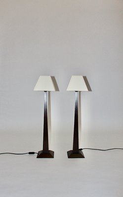 French Beech Table Lamps, 1980s, Set of 2-NB-1140158