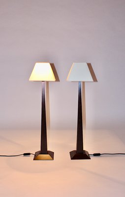 French Beech Table Lamps, 1980s, Set of 2-NB-1140158