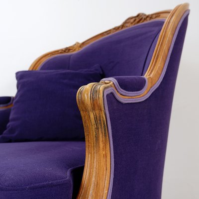 French Bergere Armchair in Velvet-NYF-2018787