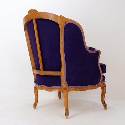 French Bergere Armchair in Velvet-NYF-2018787