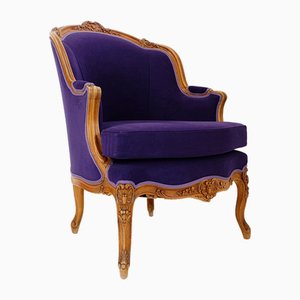 French Bergere Armchair in Velvet-NYF-2018787