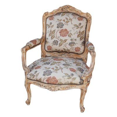 French Bergere Chairs in Floral Fabric, Set of 2-TCS-1347928