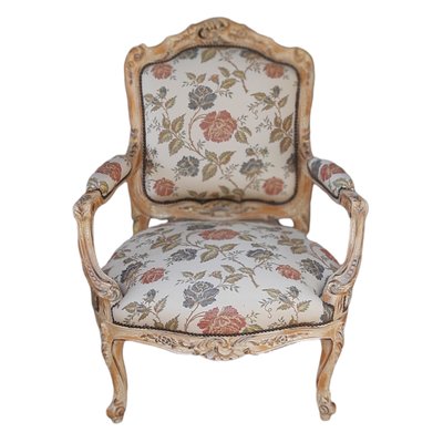 French Bergere Chairs in Floral Fabric, Set of 2-TCS-1347928