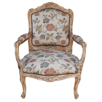 French Bergere Chairs in Floral Fabric, Set of 2-TCS-1347928