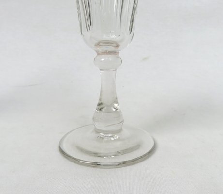 French Biedermeier Handblown Champagne Flutes, Set of 6-EY-1059246