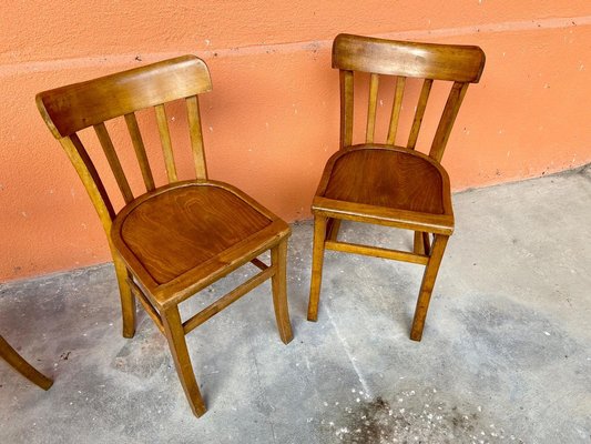 French Bistro Chairs, 1950s, Set of 6-GQM-2020124