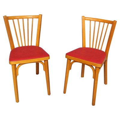 French Bistro Dining Chairs by Baumann France, 1950s, Set of 2-RIU-589409