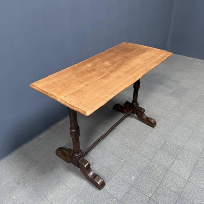 French Bistro Table with Light Elm Wooden Top-NPL-2028663