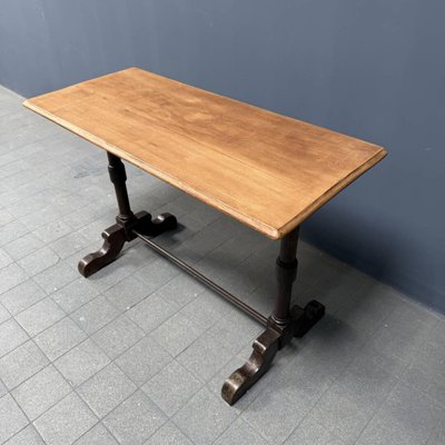 French Bistro Table with Light Elm Wooden Top-NPL-2028663