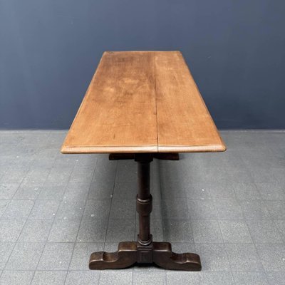 French Bistro Table with Light Elm Wooden Top-NPL-2028663