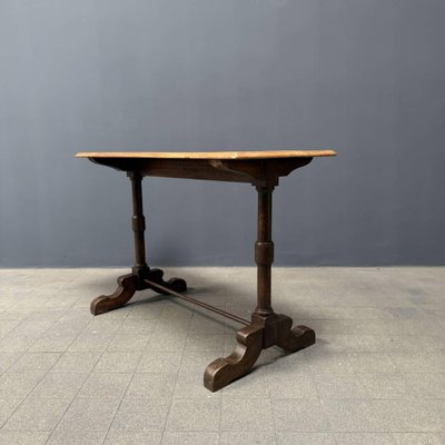 French Bistro Table with Light Elm Wooden Top-NPL-2028663