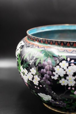 French Black Decorated Cloisonné Vase, 1900s-RCE-1444647