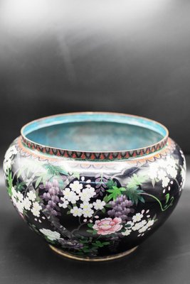 French Black Decorated Cloisonné Vase, 1900s-RCE-1444647