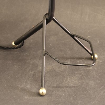 French Black & Red Tripod Table Lamp, 1950s-SY-1209340