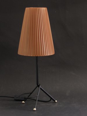 French Black & Red Tripod Table Lamp, 1950s-SY-1209340