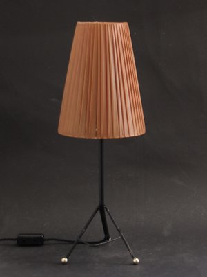 French Black & Red Tripod Table Lamp, 1950s-SY-1209340