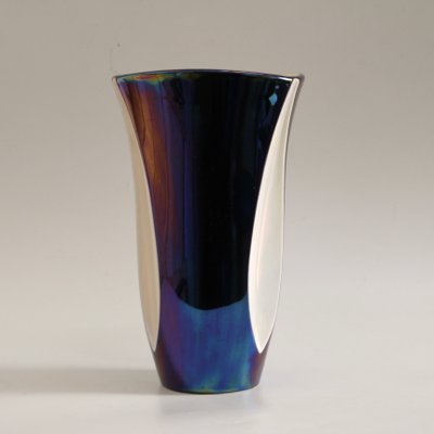 French Blue & Beige Ceramic Vase from Verceram, 1960s-SY-1179215