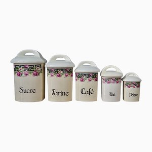 French Bohemian Ceramic Pots, Set of 5-AIU-1336835