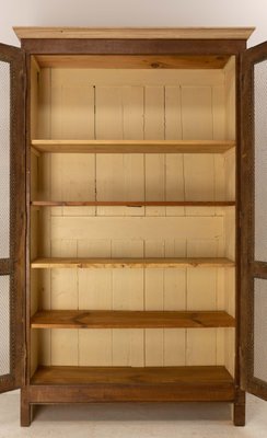 French Bookcase with Brass Mesh Doors, Late 19th Century-RIU-1328436