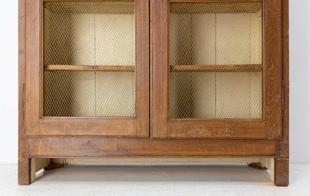 French Bookcase with Brass Mesh Doors, Late 19th Century-RIU-1328436