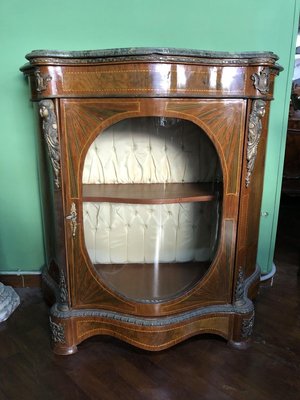 French Boulle with Marble Top, 1950s-OLY-826551