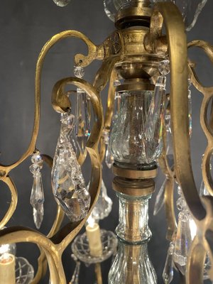 French Brass and Crystal Chandelier-NSG-1364888